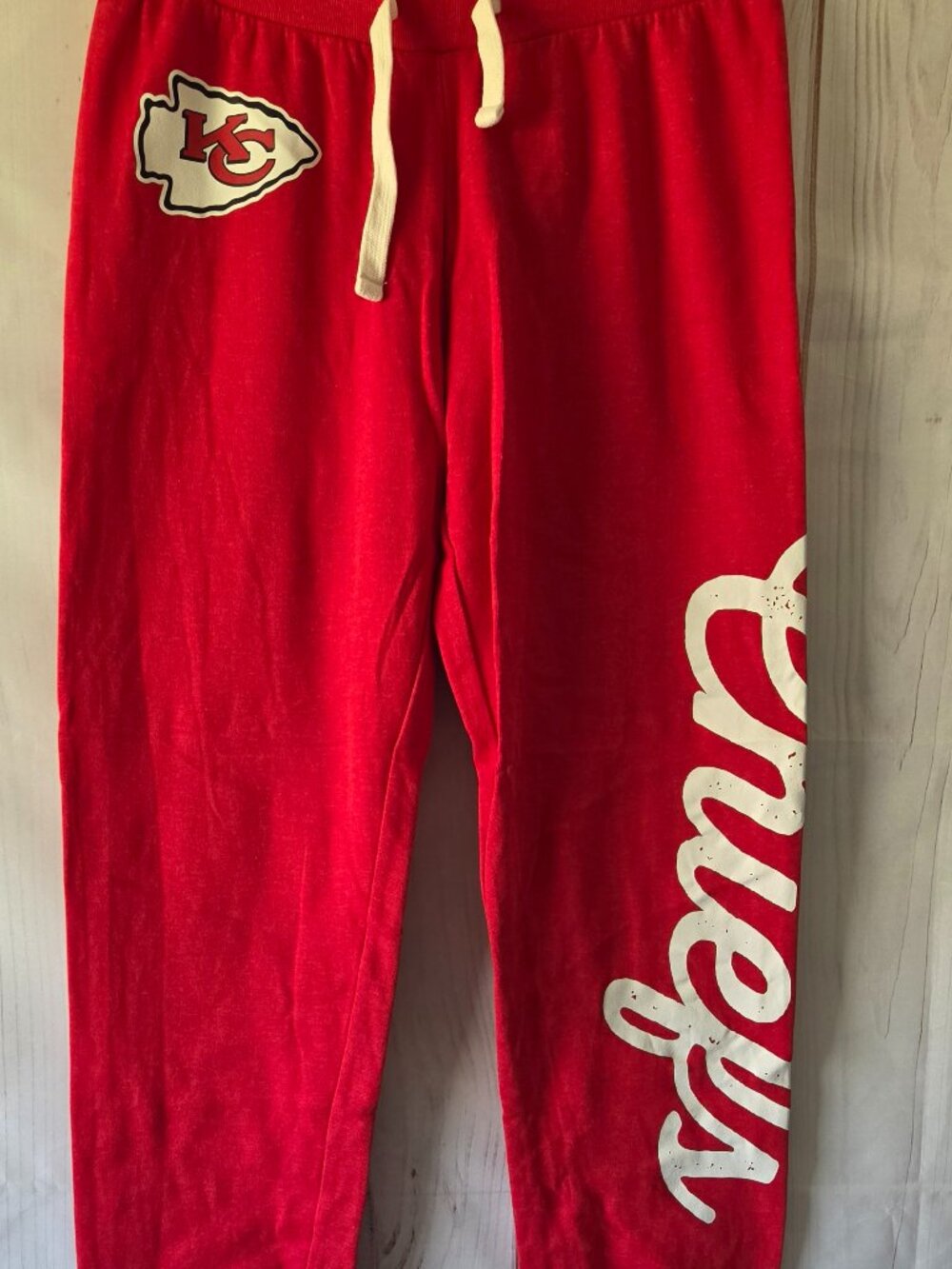 NFL Team Apparel Kansas City Chiefs Women’s M Sweatpants, Red/White official